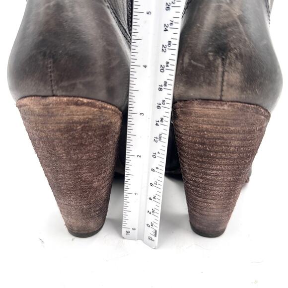 FRYE  Madeline Short Distressed Smoke Leather Boots Women’s Size 7.5 - Picture 3 of 16